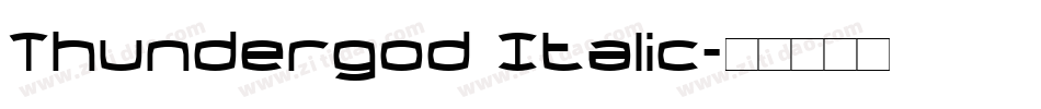 Thundergod Italic字体转换